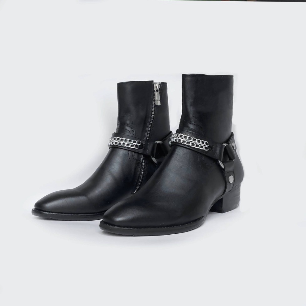 Harness Boots thời trang nam chất liệu da bò đế phíp độn 4.5cm | BigBuy360 - bigbuy360.vn