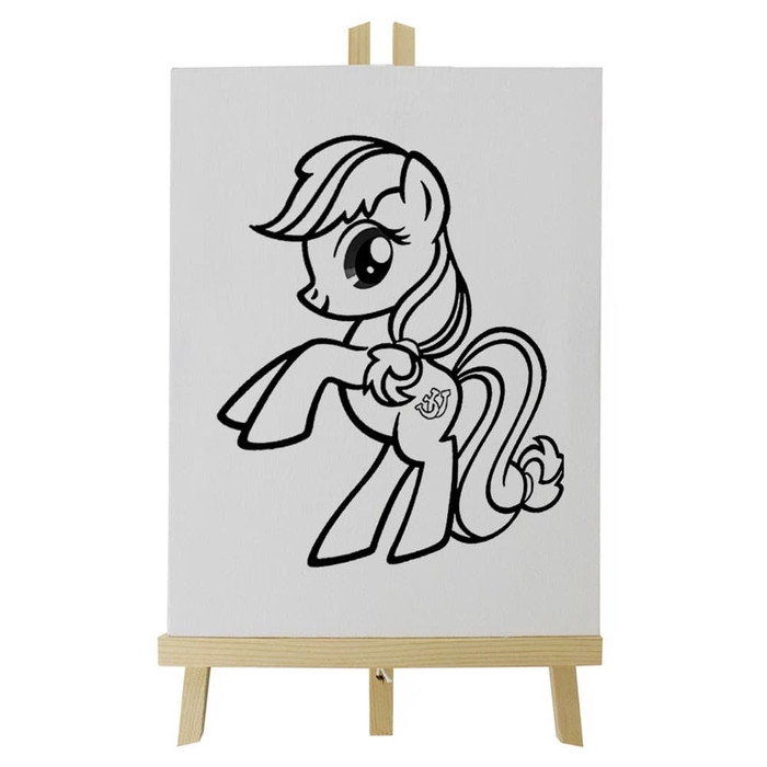 Tranh Canvas Tô Màu Hình Ngựa Pony Cdg 30x40 cm Mel1132