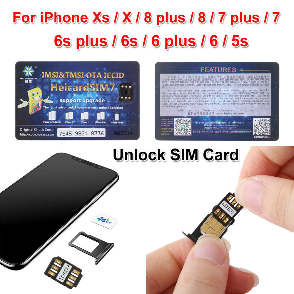 Chip Mở Khóa Sim Iccid Ios 14.4 Cho Iphone X Xs 8 7 Plus