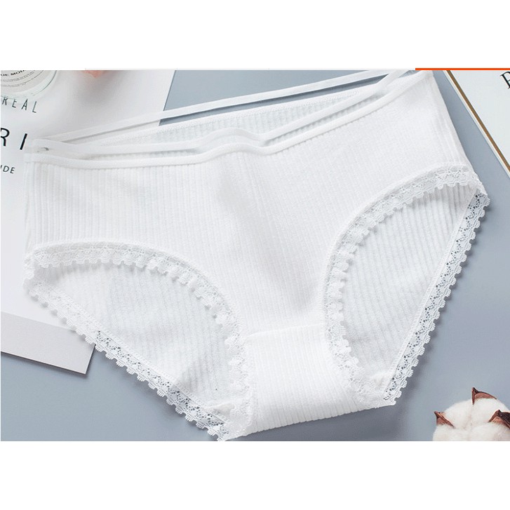 Quần lót nữ tăm gân kháng khuẩn -Quần chip cạp lưới siêu xinh -đồ lót nữ QL02 | BigBuy360 - bigbuy360.vn