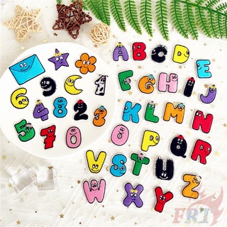 ❣️ Iron-on Patch：Mini Les Barbapapa Letters / Numbers ❣️1Pc Alphabets Diy Sew on Iron on Badges Patches