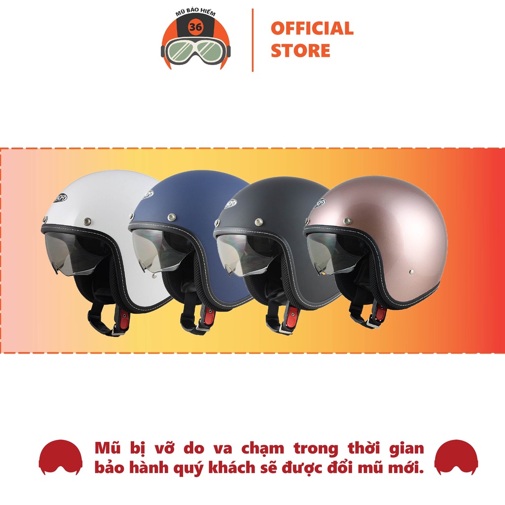 Mũ bảo hiểm phi công kính giấu SUNDA 388