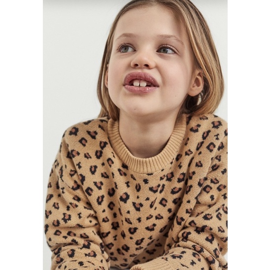 Áo len zara cho bé gái báo đốm xuất dư xịn