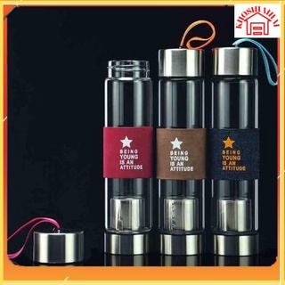Bình pha trà thủy tinh có lưới lọc 450ml