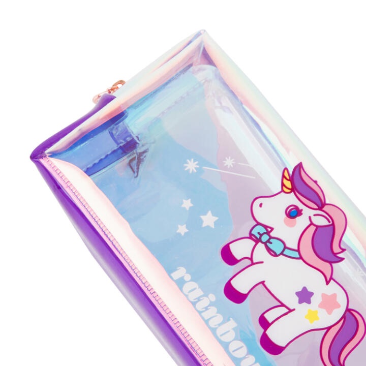 Túi Đựng Bút ARTBOX Hàn Quốc PVC Màu Tím In Hình Kỳ Lân Hologram