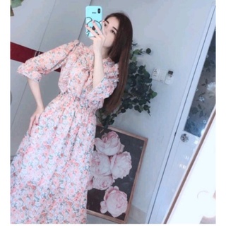 ĐẦM HOA CAO CẤP DÁNG DÀI