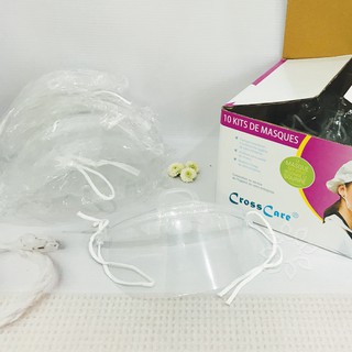 Khẩu trang nhựa che miệng trong suốt cao cấp ( Hộp 10 cái )