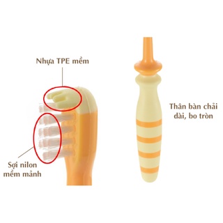 Bàn chải đánh răng cho bé silicon từ 3M-24M Richell
