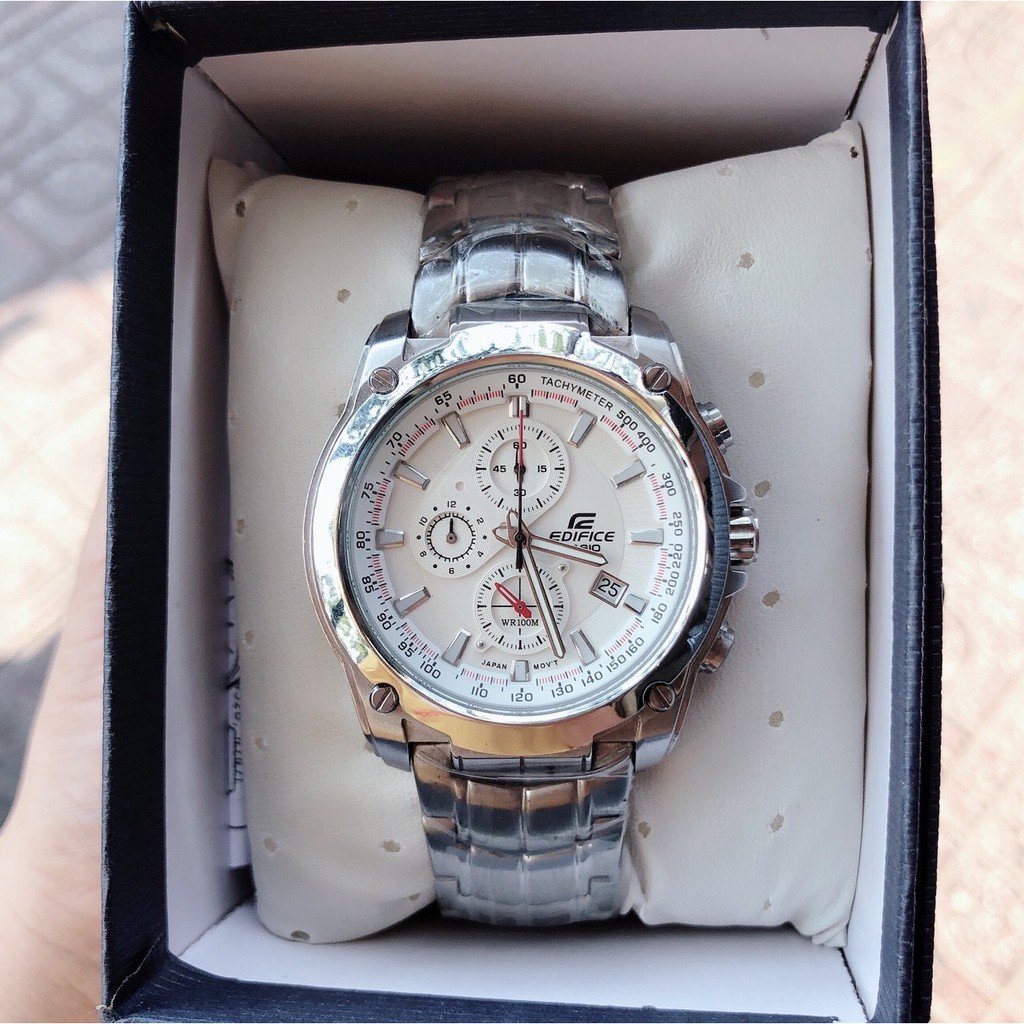 Đồng Hồ Nam Caso 524 Dây Thép Màu Trắng