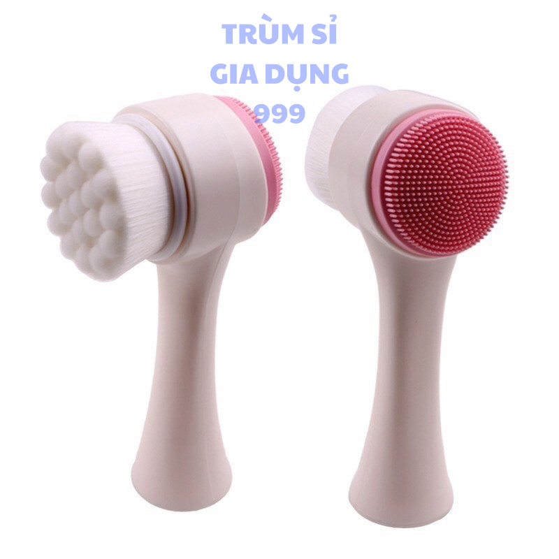 cọ rửa mặt 2 đầu lông mềm, Cọ rửa mặt 2 đầu silicon giúp loại bỏ bụi bẩn, bã nhờn, se khít lỗ chân lông hiệu quả.
