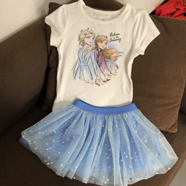 Set áo + chân váy bé gái