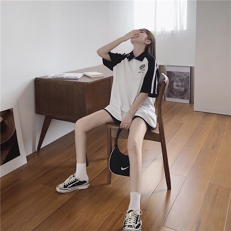 Áo Thun Polo Tay Ngắn Chất Liệu Cotton Màu Sắc Phong Cách Hàn Quốc Cho Nữ | BigBuy360 - bigbuy360.vn