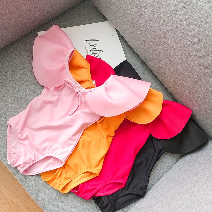 Bộ Đồ Bơi Bé Gái Habi Fashion HB2234 Đi Biển Tay Cánh Tiên Nơ Lưng Cho Bé từ 10kg đến 26kg HABI17