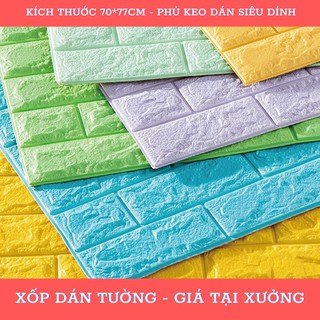 Xốp dán tường giả gạch 3d giá sỉ 70cm*77cm