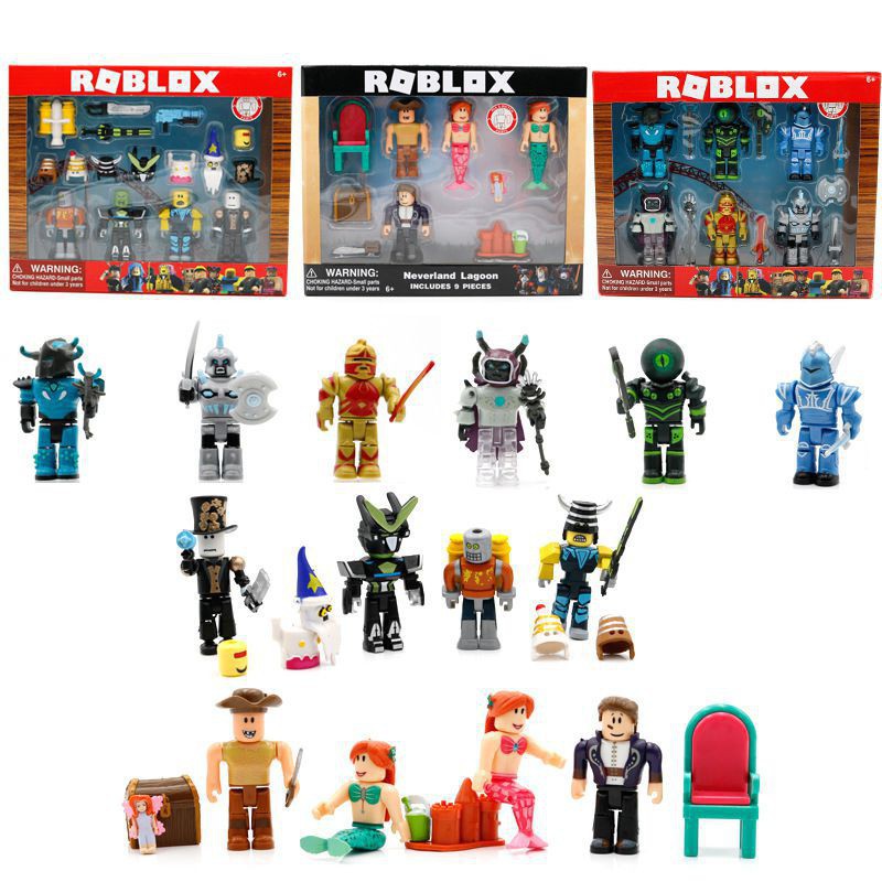 Ready StockGame Roblox Mini Action Figure Playset ToyFigma Oyuncak Champion Robot Mermaid Kids Gift