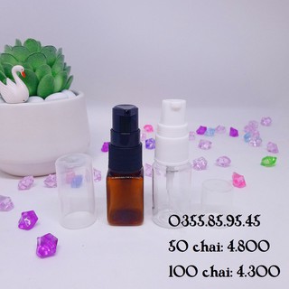 Chai nhựa vòi ấn ngắn xịt giọt 10 ml - Chai lọ chiết mỹ phẩm