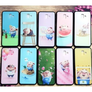 Ốp lưng Samsung J6 Plus(J6+) viền dẻo hình bóng hình 6D chú heo dễ thương
