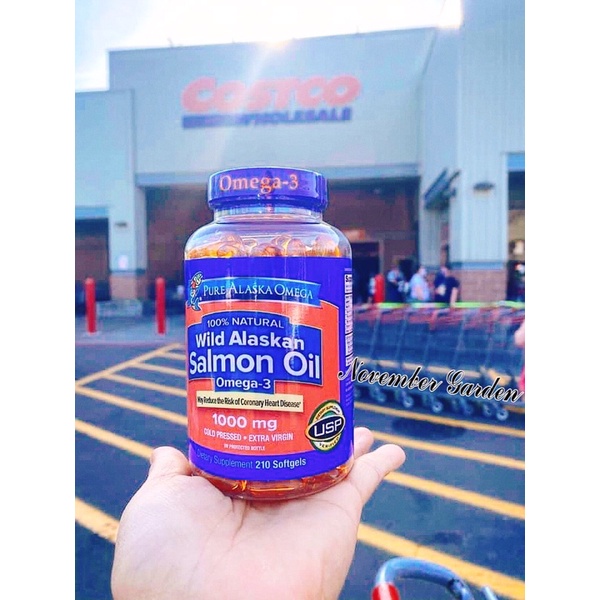 (Date 23 Mỹ) Viên uống dầu cá hồi Pure Alaska Omega-3 Wild Salmon Oil 1000mg hộp 210 viên | BigBuy360 - bigbuy360.vn