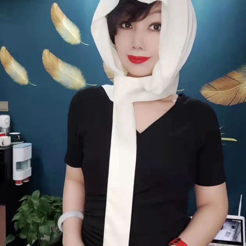 Mũ Trùm Đầu Đa Năng Màu Trơn Thời Trang Cho Nữ