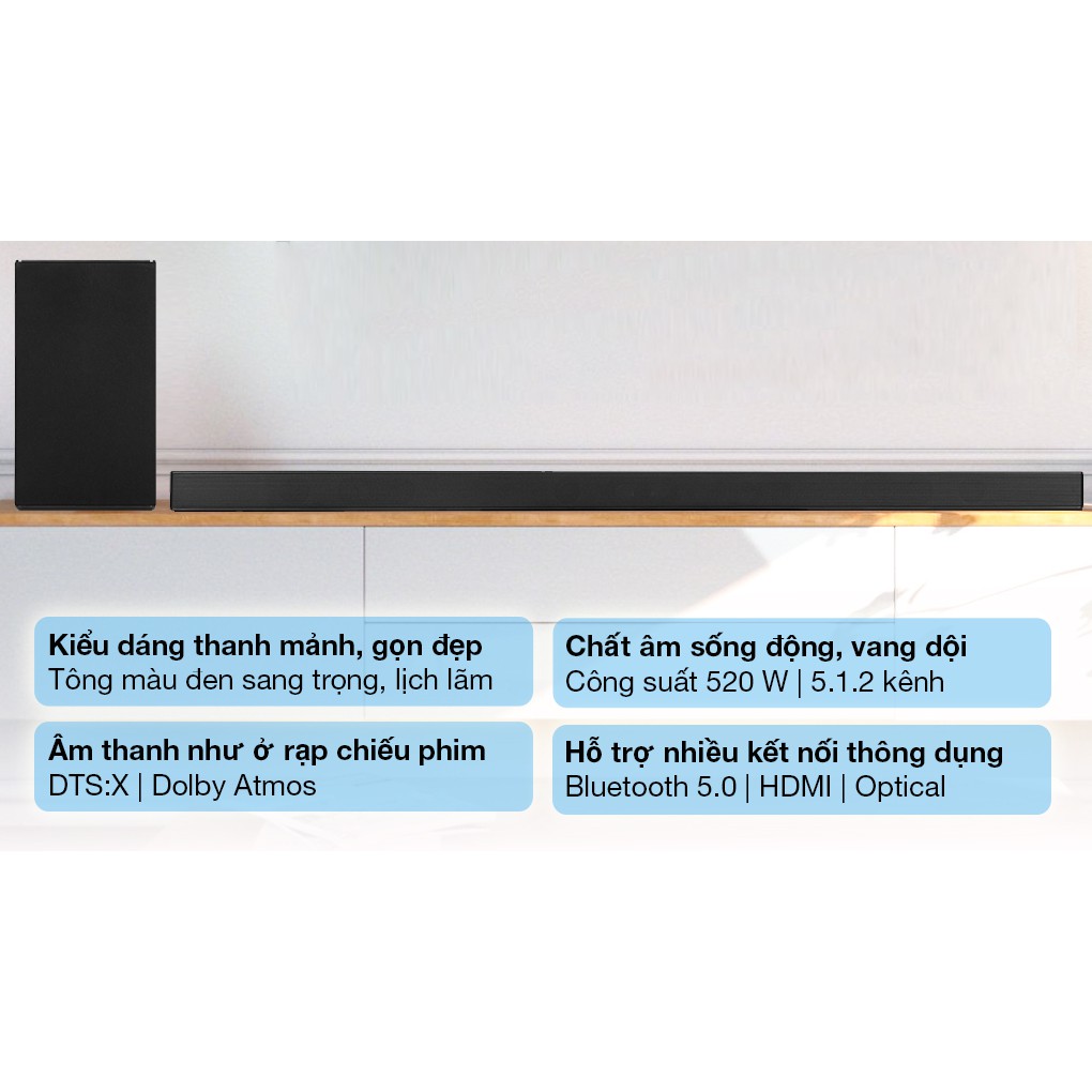 Loa thanh soundbar LG 5.1.2 SN9Y 520W - Hàng chính hãng