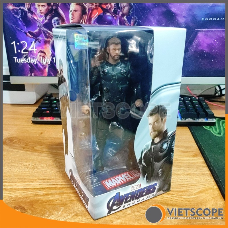 Mô hình nhân vật Thần Sấm Thor trong phim Avenger của Marvel - Có đế trưng bày - Hãng ZDToys