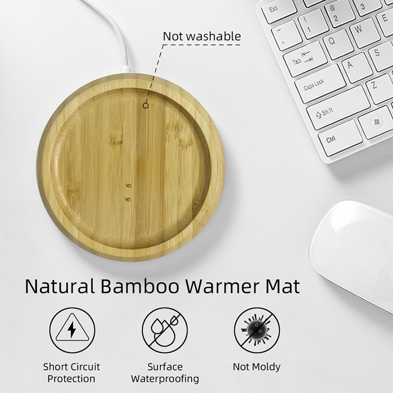 Đế Hâm Nóng Cốc Cà Phê 55 Độ Bằng Sứ Cổng USB Tiện Dụng