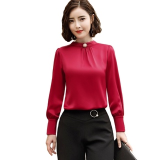 áo sơ mi nữ dài tay , áo sơ mi lụa nữ -TA99