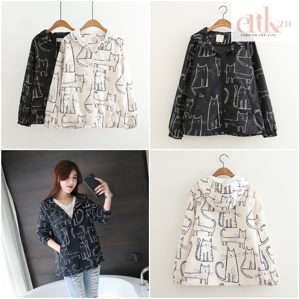 Áo khoác dù UNISEX in 3D không bung tróc C023 ERIK