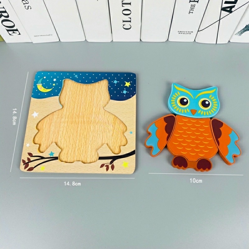 Đồ chơi ghép hình gỗ nổi 3D đồ chơi bằng gỗ thông minh Montessori nhiều chủ đề dành cho bé từ 1 tuổi Binkids DC17