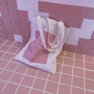 Túi tote đeo vai shopping hồng ulzzang