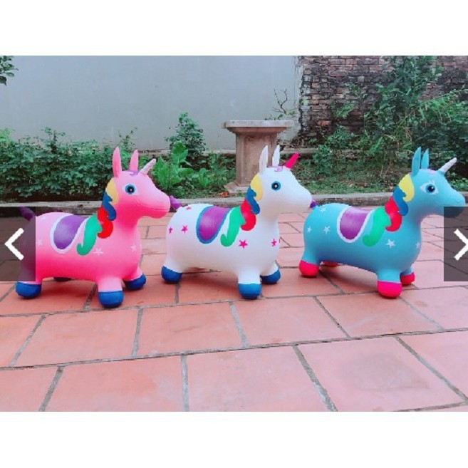 [Trợ giá] Thú Nhún Kỳ Lân Unicorn Cho Bé Loại Có Nhạc