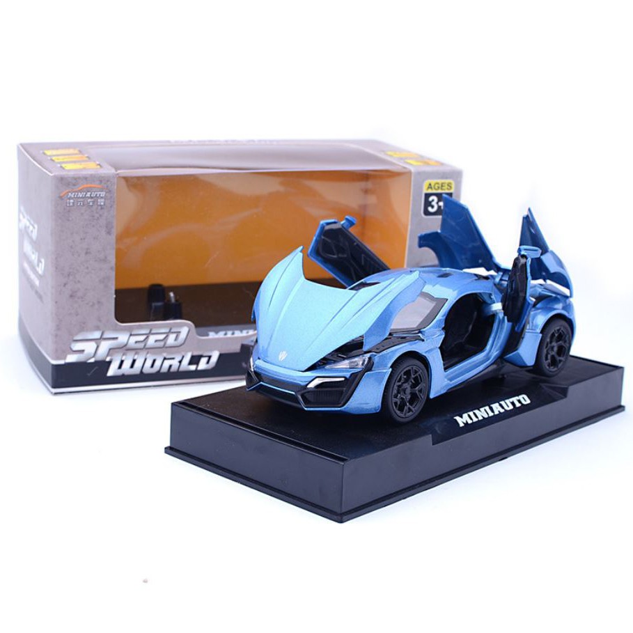 [Mã LIFE0503TOYS1 giảm 10% đơn 150k] Mô hình siêu xe Lykan Miniauto kim loại tỷ lệ 1:32