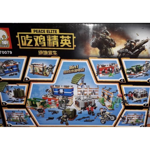 Lắp ráp 1 hộp LegoPubg 70079 có trên 100 chi tiết bằng nhựa ABS
