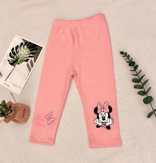 Quần legging cotton hàn dày dặn cho bé gái