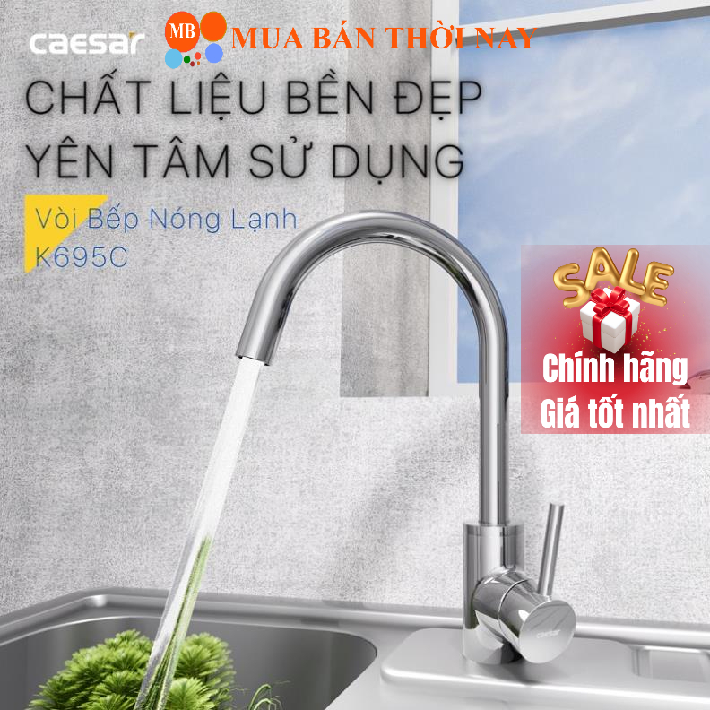 Vòi Rửa Chén CAESAR K695C Nóng Lạnh