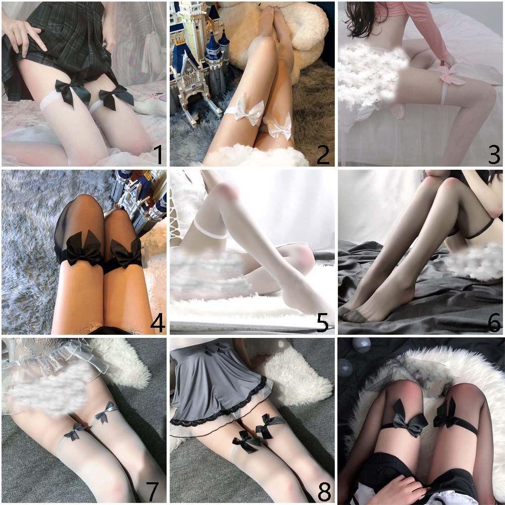 Tất Lưới Dài Đính Nơ Đáng Yêu Cho Nữ