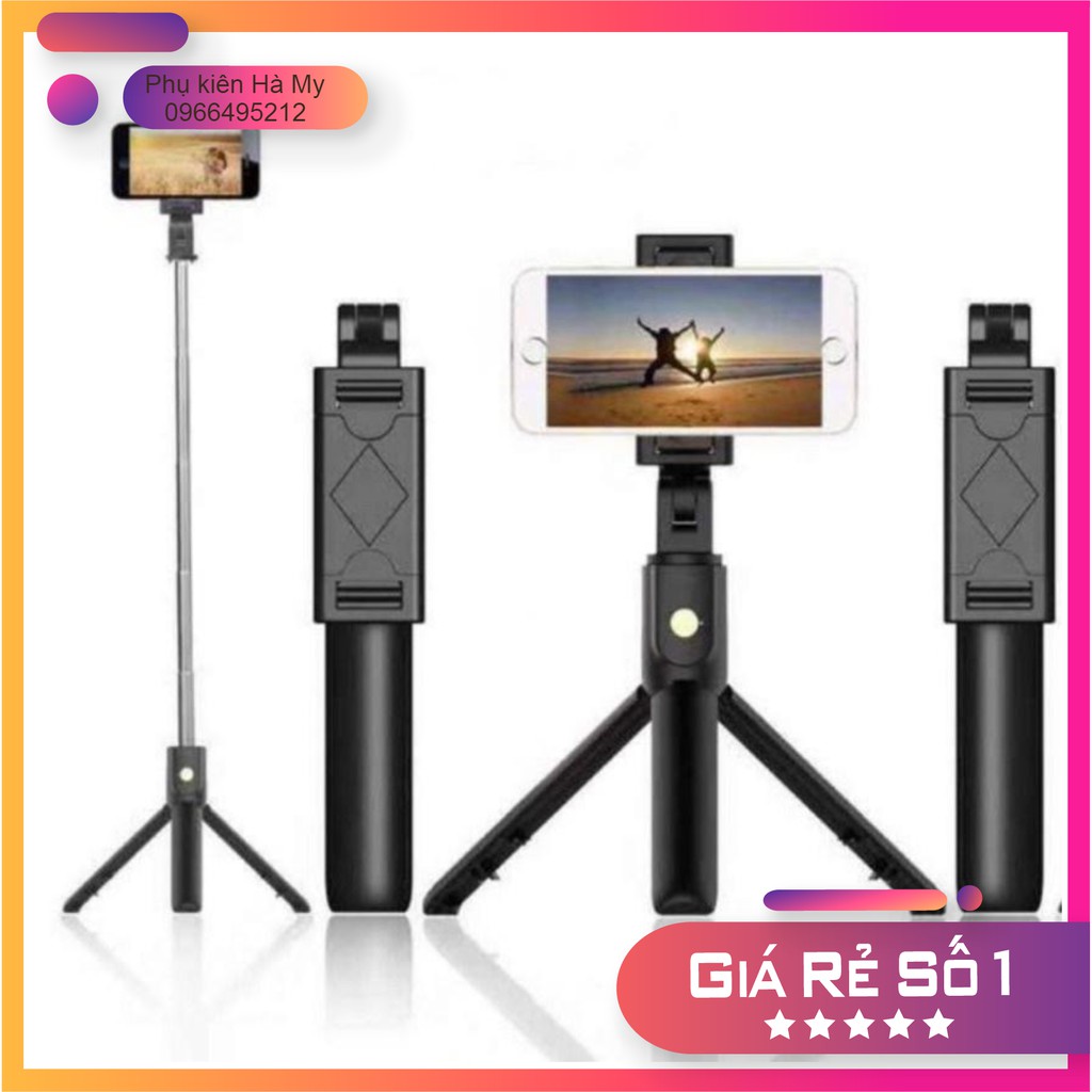 Gậy chụp hình kiêm Tripod 3 chân + Nút bluetooth K07 chính hãng | BigBuy360 - bigbuy360.vn