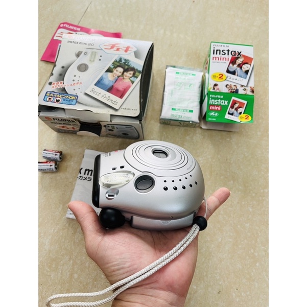 Máy chụp ảnh lấy liền Fujifilm Instax Mini 20 Cheki tặng kèm pin CR2 và 1 hộp film 10 tấm date 2023.