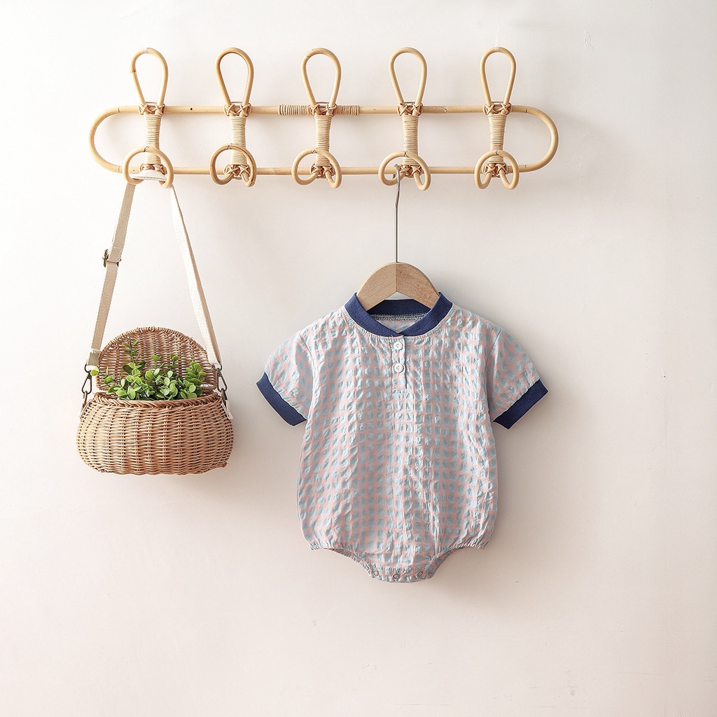 Bộ Áo Liền Quần Tay Ngắn Xinh Xắn Thời Trang Cho Trẻ Sơ Sinh