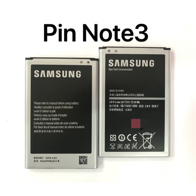 Pin samsung galaxy Note3 (3200mAh) zin - mới 100%.