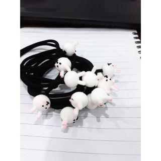 CỘT TÓC GẤU THỎ HỒNG THUN CAO CẤP