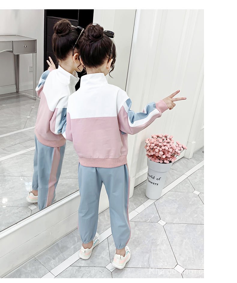 New Sports Suit Girls Spring And Autumn Children7 Two-Piece Children8Fashion Girls9