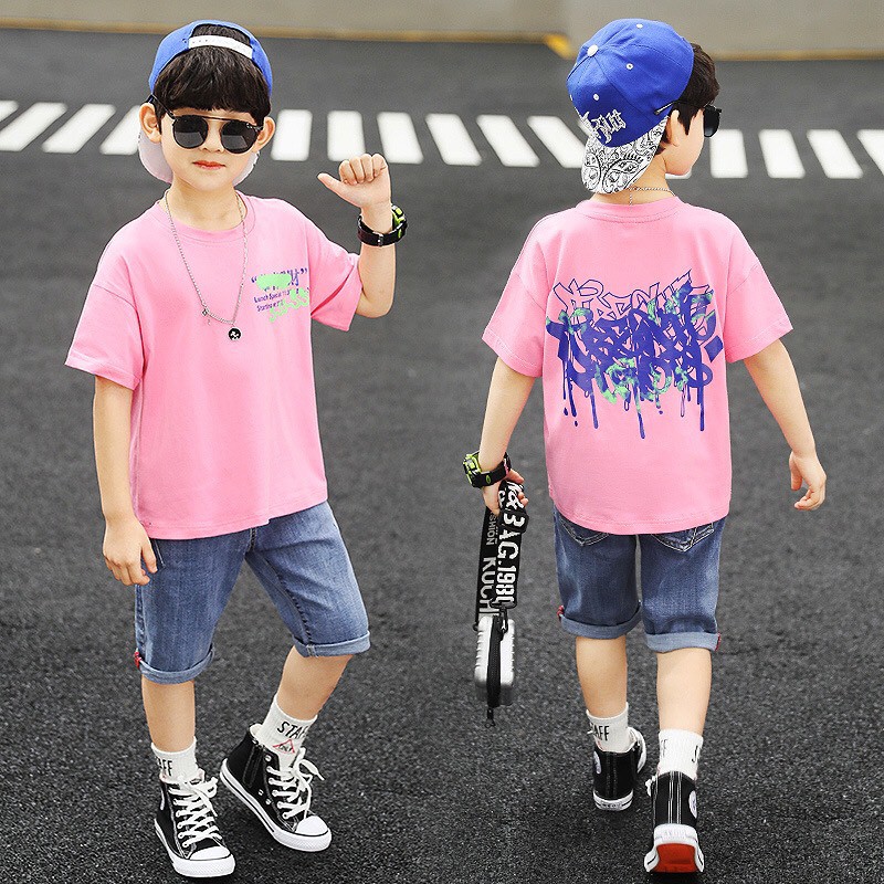 Bộ bé trai cỡ đại Phong Cách Hàn Quốc Chất Siêu Mát