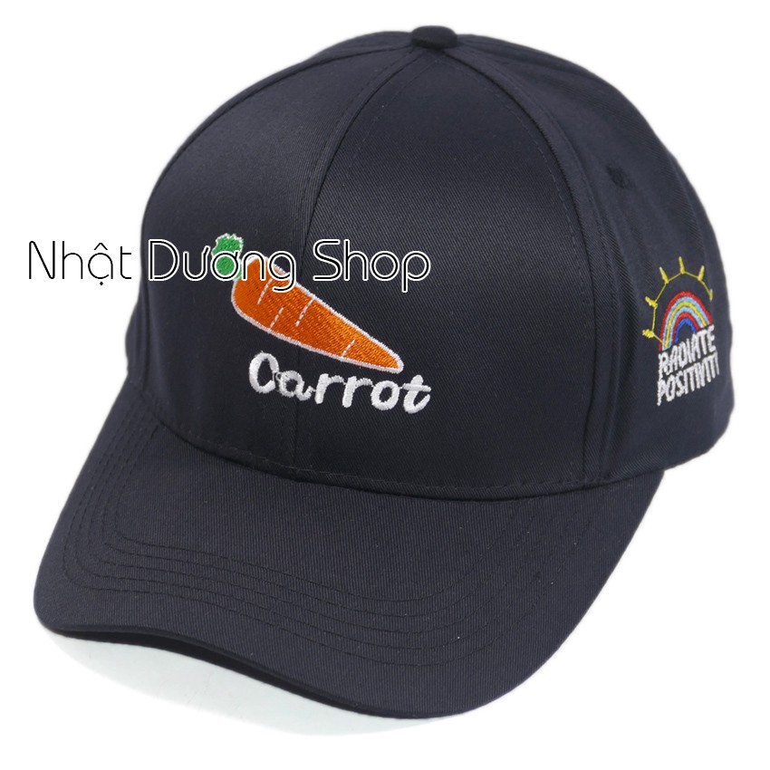 [ Nhiều màu hình thật ] Mũ lưỡi trai cà rốt nón kết nam cầu vồng được may bằng khóa gài xịn phù hợp nam và nữ