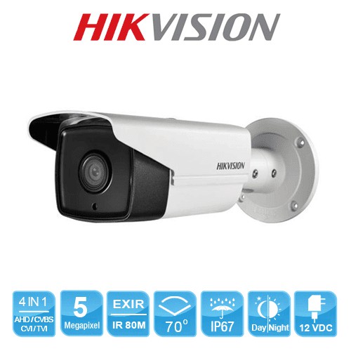 Camera HD-TVI HIKVISION ngoài trời DS-2CE16H0T-IT5(F) hồng ngoại 80m hàng chính hãng bảo hành 2 năm