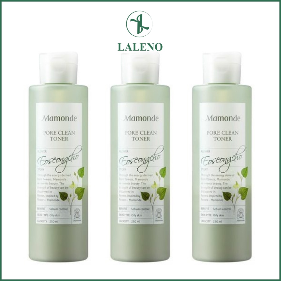 Nước cân bằng làm sạch và cung cấp độ ẩm Mamonde Toner 250ml - Kiềm Dầu, Se Khít Lỗ Chân Lông