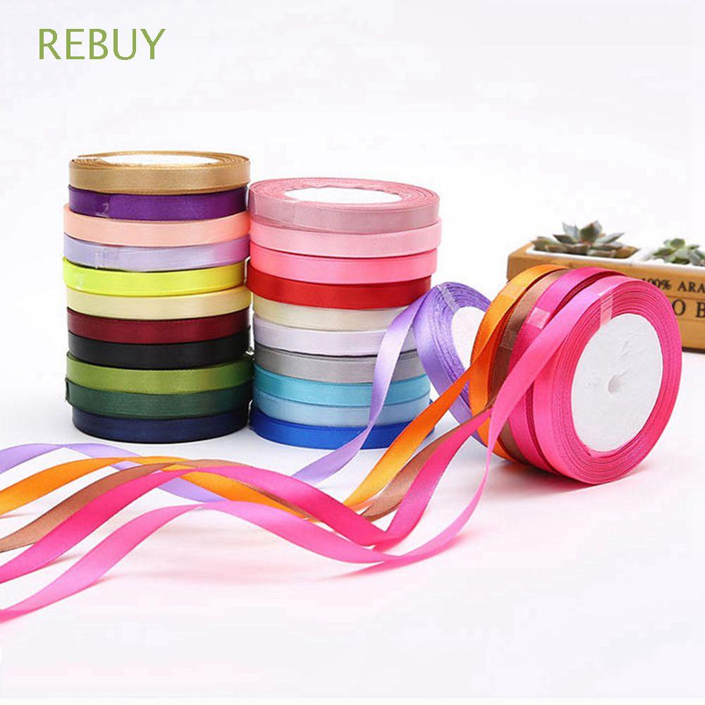 Cuộn dây ruy băng 1cm dài 25 yards bằng vải Satin dùng trang trí DIY