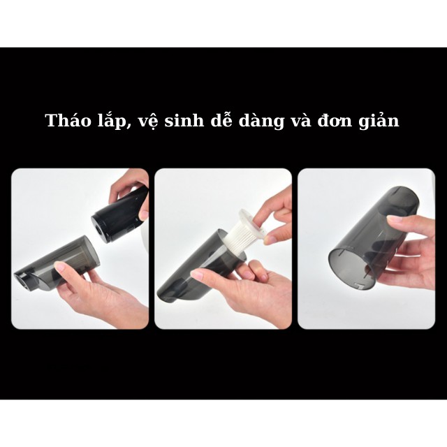[HÚT MẠNH 5500PA] Máy Hút Bụi Cầm Tay Mini Không Dây Hút Bụi Oto Xe Hơi Ô tô, Nhà Cửa Nhiều Đầu Nối SN-6103 | BigBuy360 - bigbuy360.vn