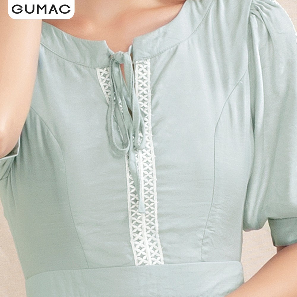 [Mã MABR07062 giảm 8% tối đa 50K đơn từ 249K] Đầm nữ tay xẻ đăng ten DA1082 GUMAC | BigBuy360 - bigbuy360.vn