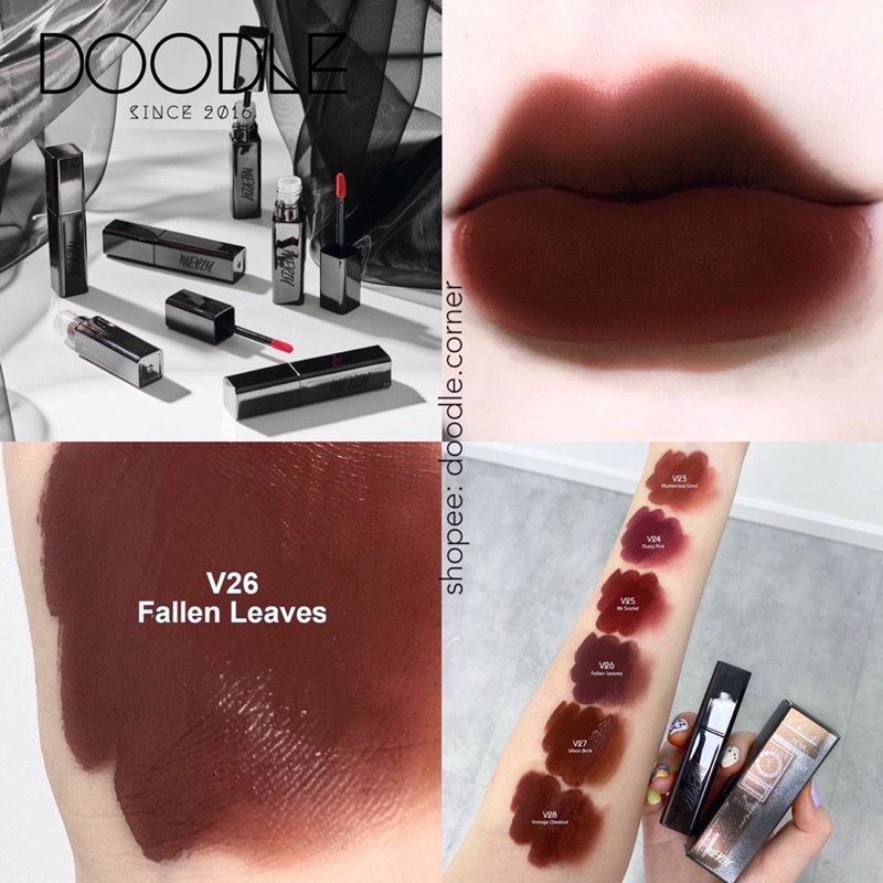 Son kem lì siêu mịn mượt Merzy Noir In The Velvet Tint 2021